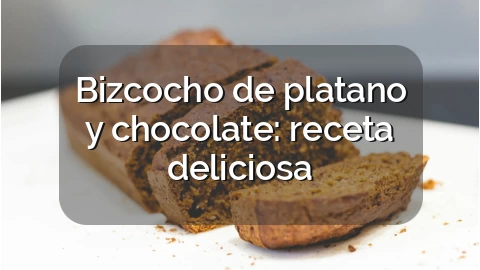 Bizcocho de platano y chocolate: receta deliciosa