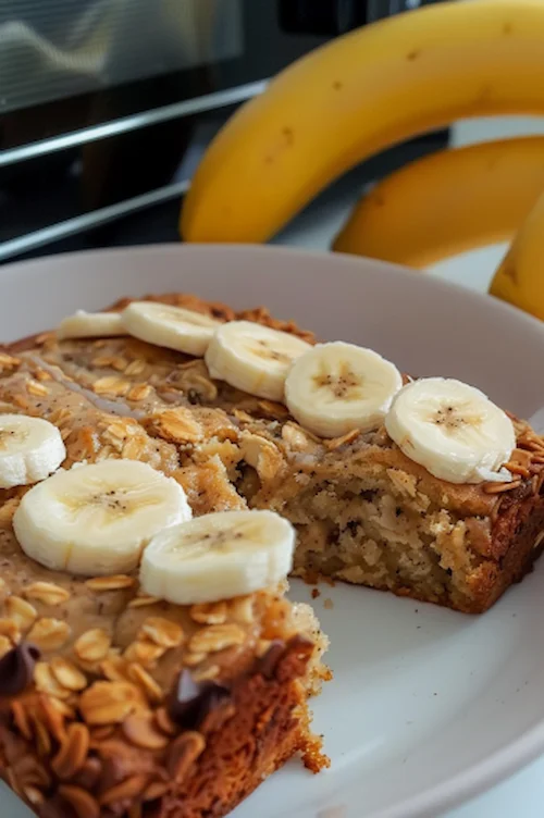 elaboración Bizcocho plátano y avena en microondas