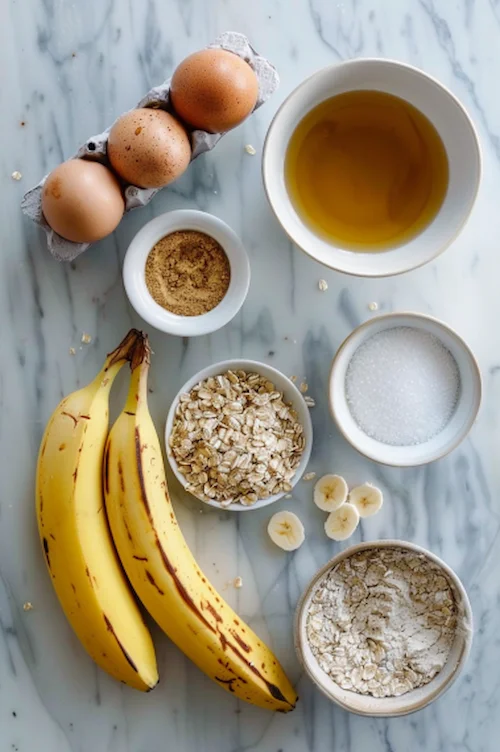 ingredientes Bizcocho de avena y plátano