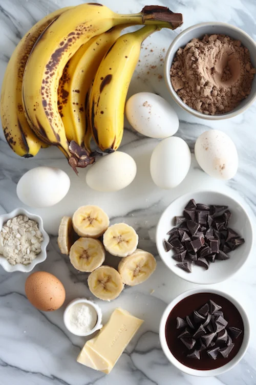 ingredientes Bizcocho de platano y chocolate en Thermomix